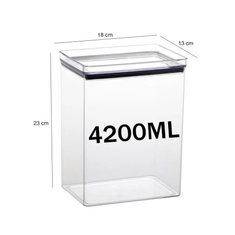 Pote Organizador Hermético Rectangular Multiuso Lumini 4.2Lt Transparente