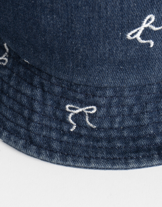 Sombreros Piluso Denim Moños - Azul Gastado