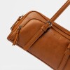 Cartera al hombro Lagoon en efecto cuero liso Cuoio