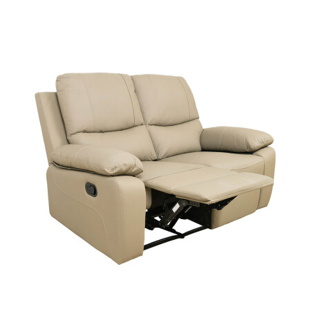 RECLINER MANUAL 2 CUERPOS CUERO-Y-SIMIL-CUERO MARRON LINA TAUPE