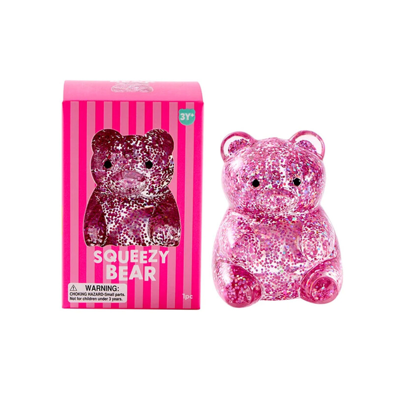 Squishy Oso Glitter Jadore Rosa