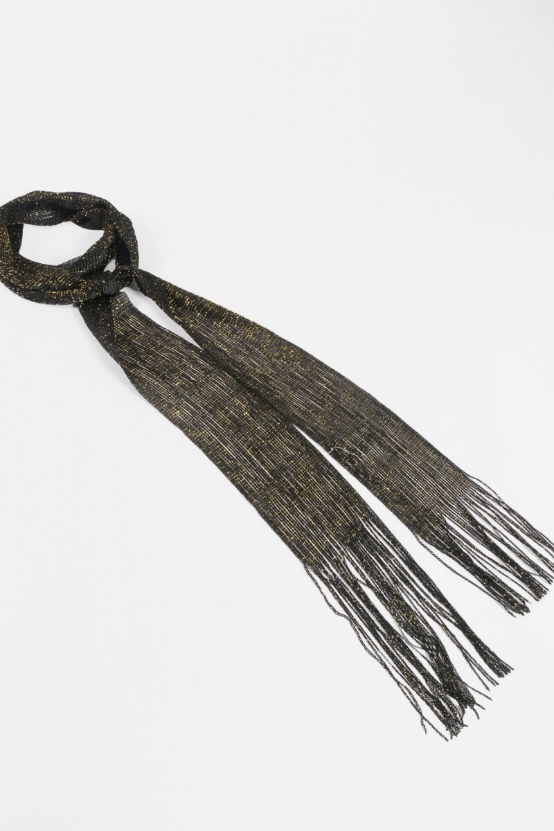 Pañuelo corbatín hilo brillo negro