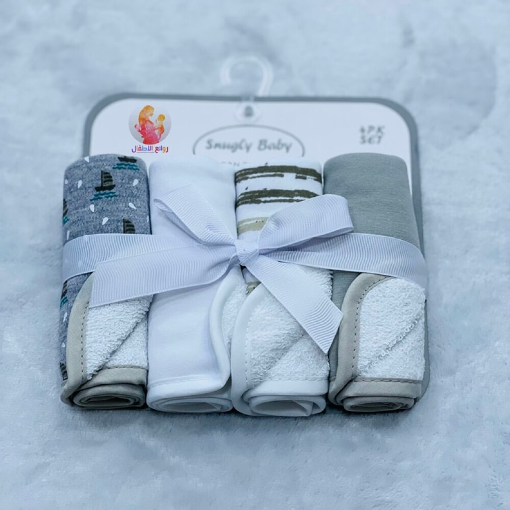 Babitas SNUGLE pack x4 toalla gris