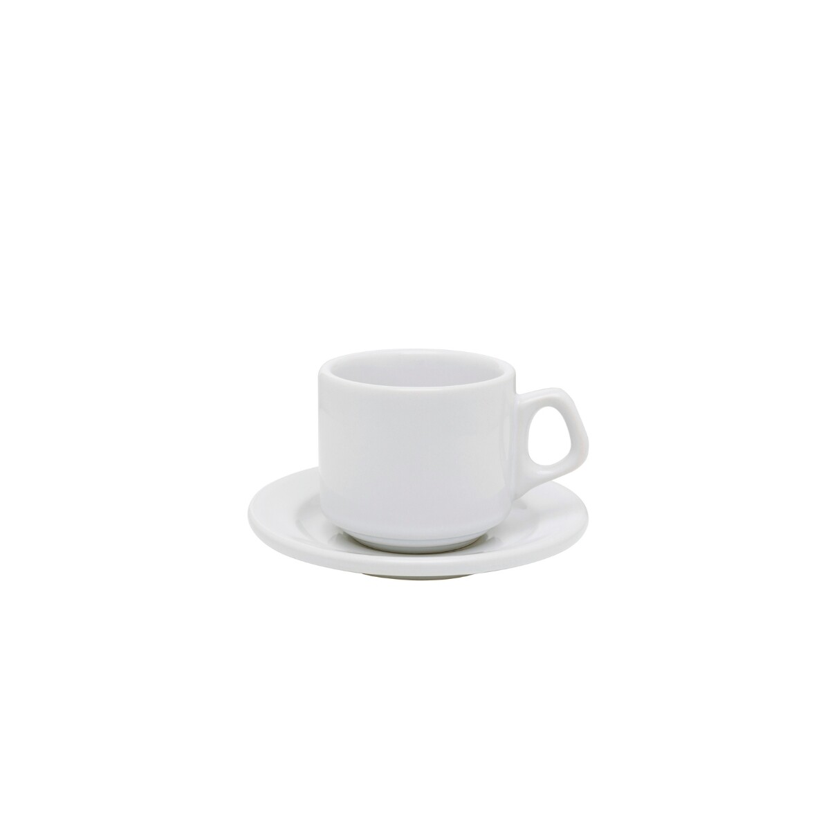 Taza te con plato blanco 180 ml BIONA 