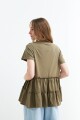 Remera con volados VERDE OLIVA