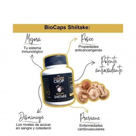 Shitake Biocaps x90 Golden Crop Shitake Biocaps x90 Golden Crop