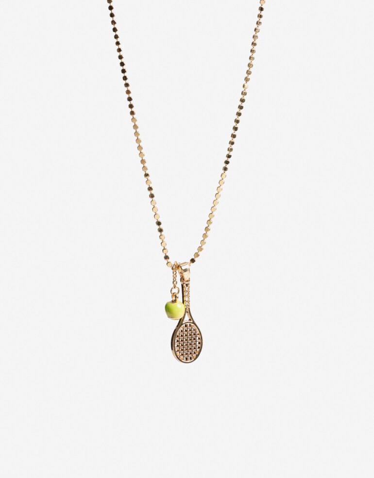 Cadena Corta con Dije Color Collar Athletic Bling - Dorado