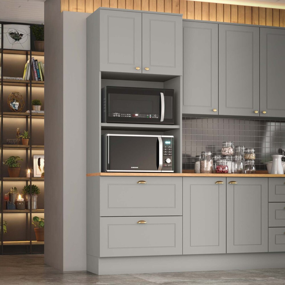 ARMARIO DE COCINA MDF GRIS AMERICANA