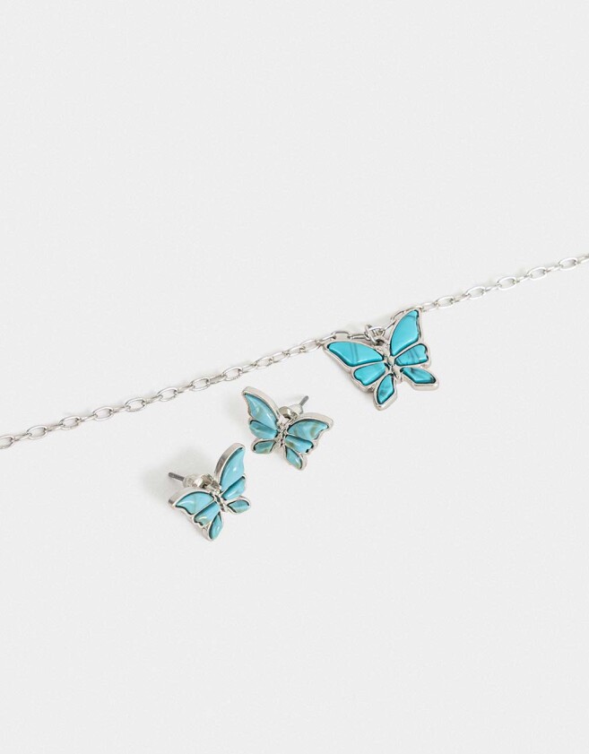 Bijouterie Set Piedra Bijou Set De Piedra - Plateado