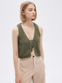 Tops Titik Verde Oliva Claro
