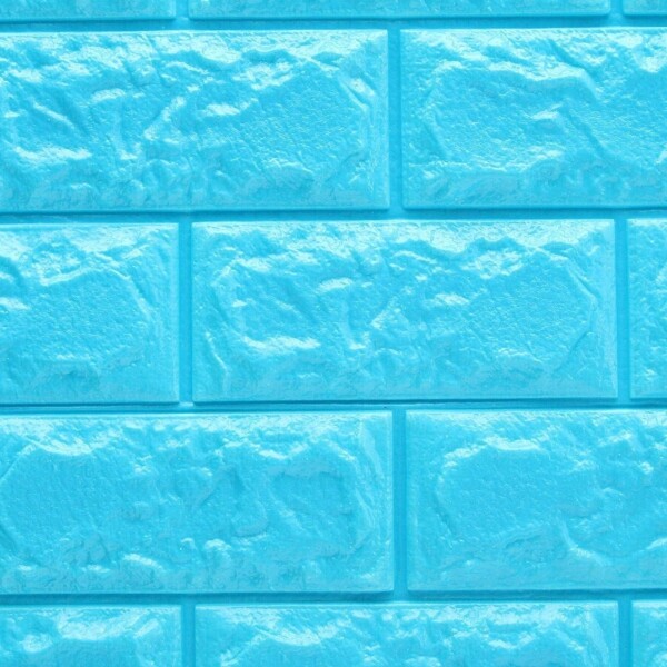 Revestimiento Pared Adhesivo Facil Colocacion Piedra X60 Un Color Variante Celeste