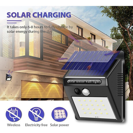 Foco Solar de 30 Led con sensor de movimiento 001