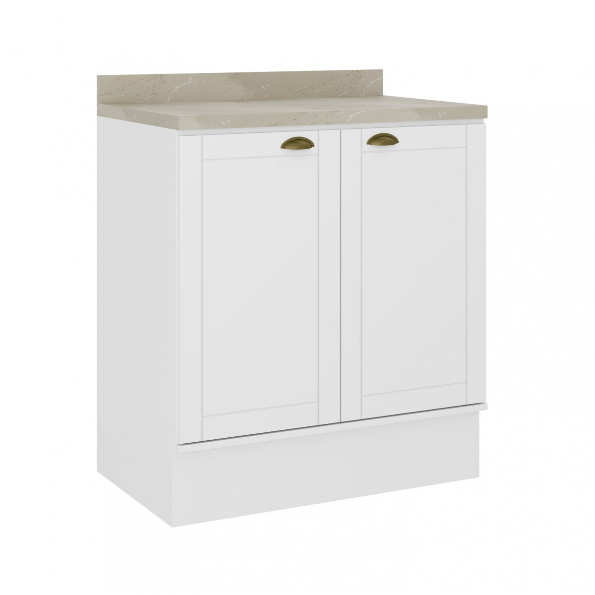 Bajo Mesada Americana 2 Puertas 80cm Blanco 