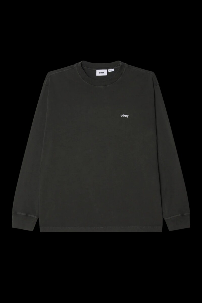 LOWERCASE PIGMENT TEE LS Negro