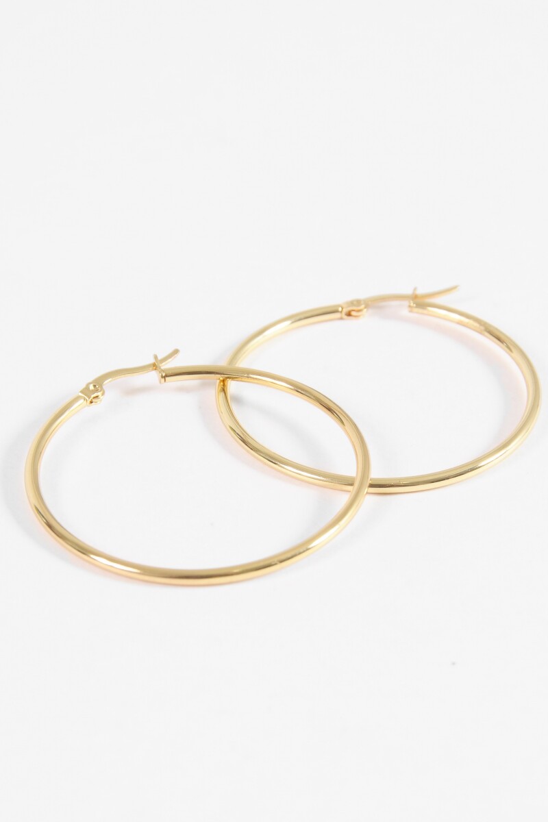 Aros acero extra large dorado