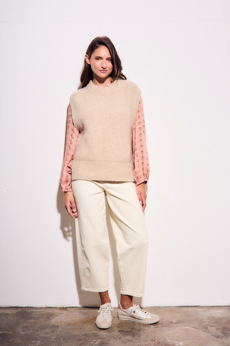 Chaleco Beige Melange