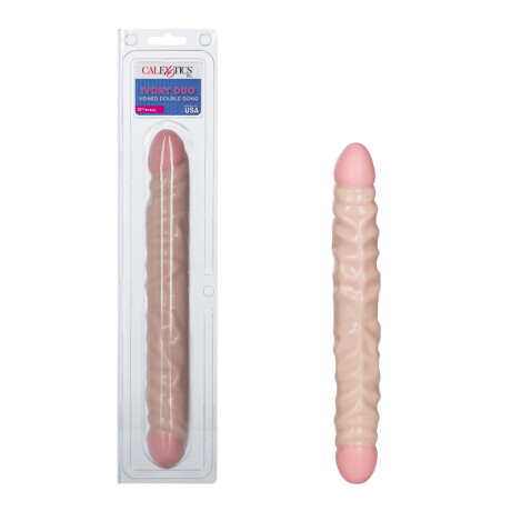 Doble Dildo Realístico Veteado Ivory Duo 30 cm Doble Dildo Realístico Veteado Ivory Duo 30 cm