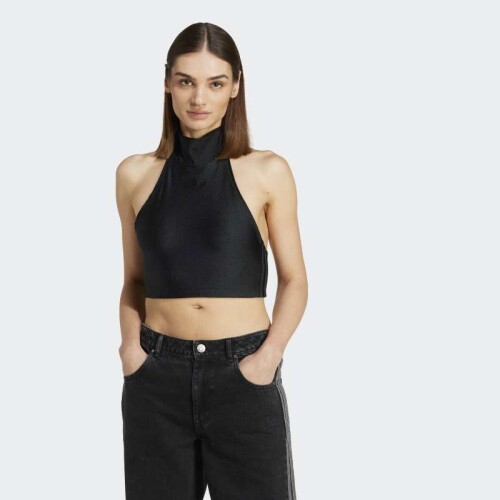 Top Adidas Tie-Neck Negro