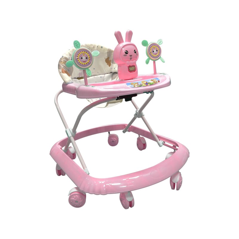 Andador con 8 ruedas y juguete con sonido Rosa