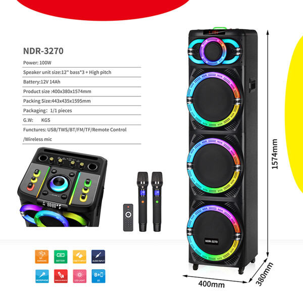 Parlante Ndr-3270 12" X 3 1 Torre PARLANTE NDR-3270 12" X 3 TORRE