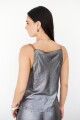 MUSCULOSA LINO GLOW NEGRO