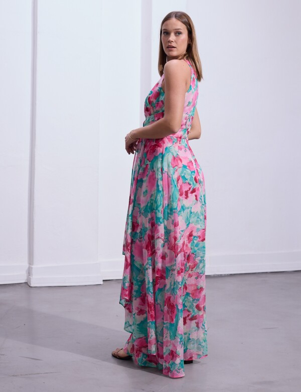 Vestido Noche Maxi MULTI/ROSA