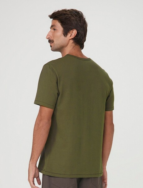 CAMISETA MANGA CORTA SLIM VERDE OSCURO