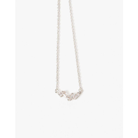 Pulsera Flexible Con Cubic Zirconia Plateado