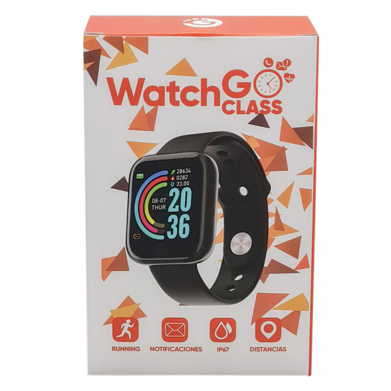 Reloj Smartwatch Watchgo Class Goldtech Negro