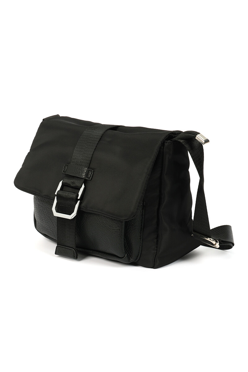 Bandolera de nylon Negro