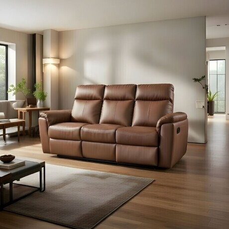 SOFA SILLÓN 3 CUERPOS RECLINABLE RETRACTIL CON SISTEMA ELECTRICO Y EN CUERO GENUINO SOFA SILLÓN 3 CUERPOS RECLINABLE RETRACTIL CON SISTEMA ELECTRICO Y EN CUERO GENUINO