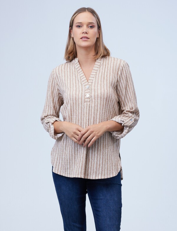 Blusa Casual BEIGE/MULTI