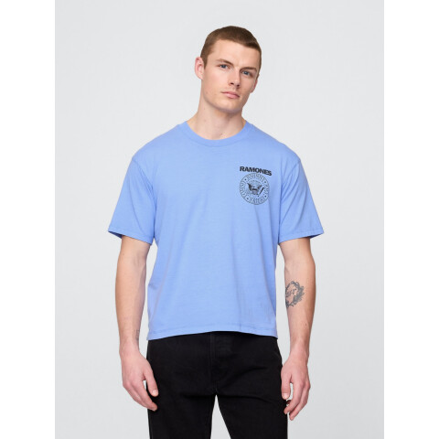 3PL APR - RAMONES CROP SHIRTING BLUE