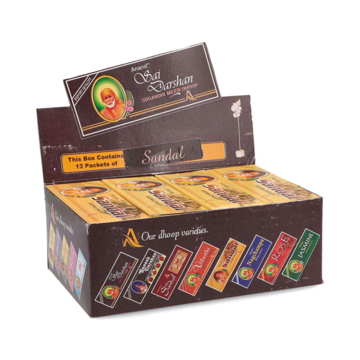 INCIENSO DHOOP ANAND 20GR X12 UNIDADES - Sándalo 