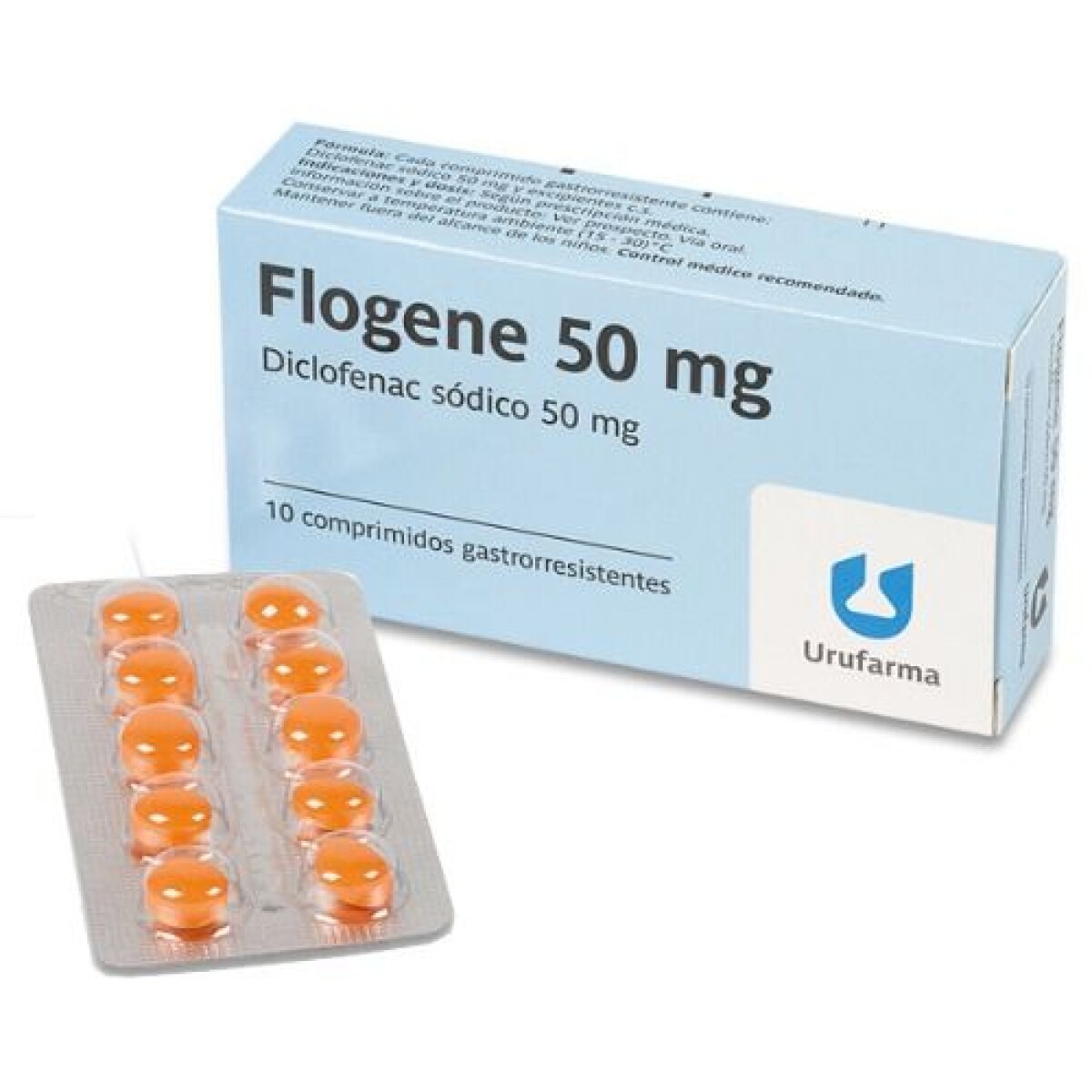 Flogene 50 mg x10 Comprimidos | Analgésico de Acción Rápida