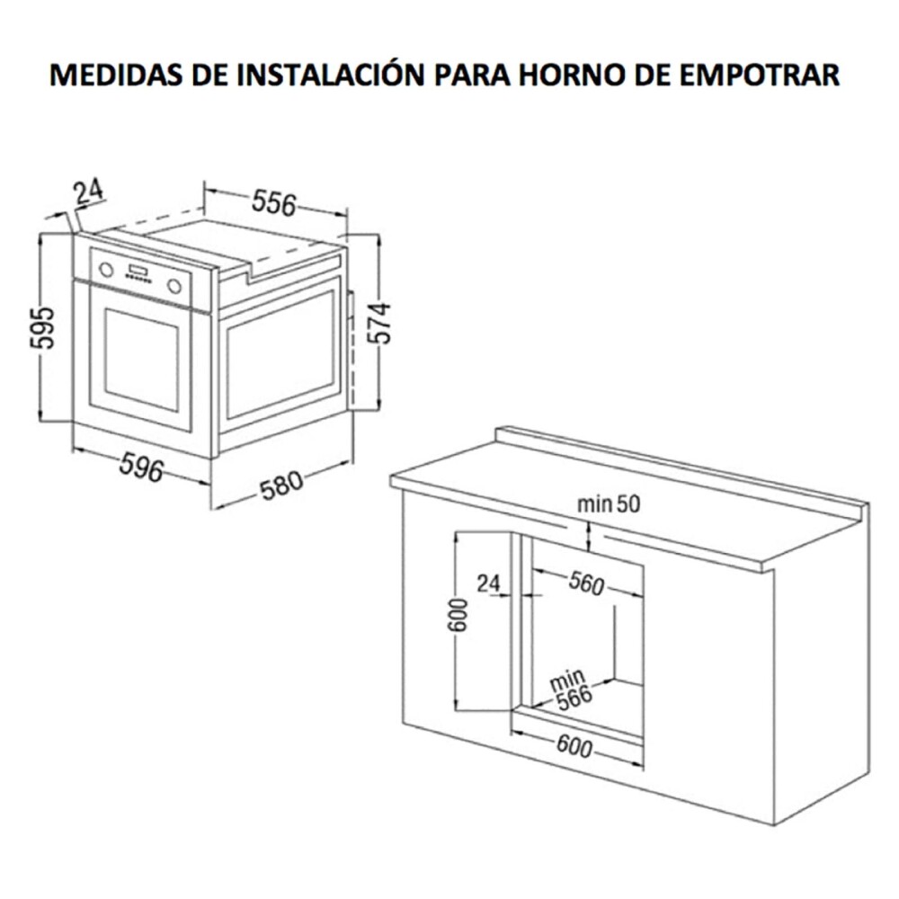 HORNO D/EMPOTRAR JAMES ELECTRICA BLANCO HEE