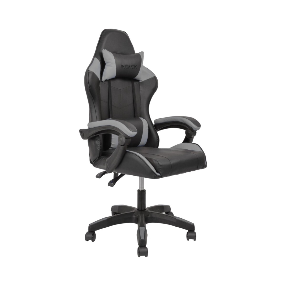 Silla Gamer Ergonomica Escritorio Reclinable Soporta 200kg Imback Negro con Gris 