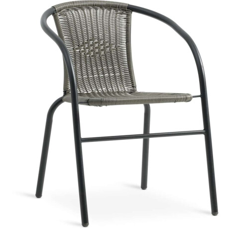 Silla apilable GRENAA gris Negro