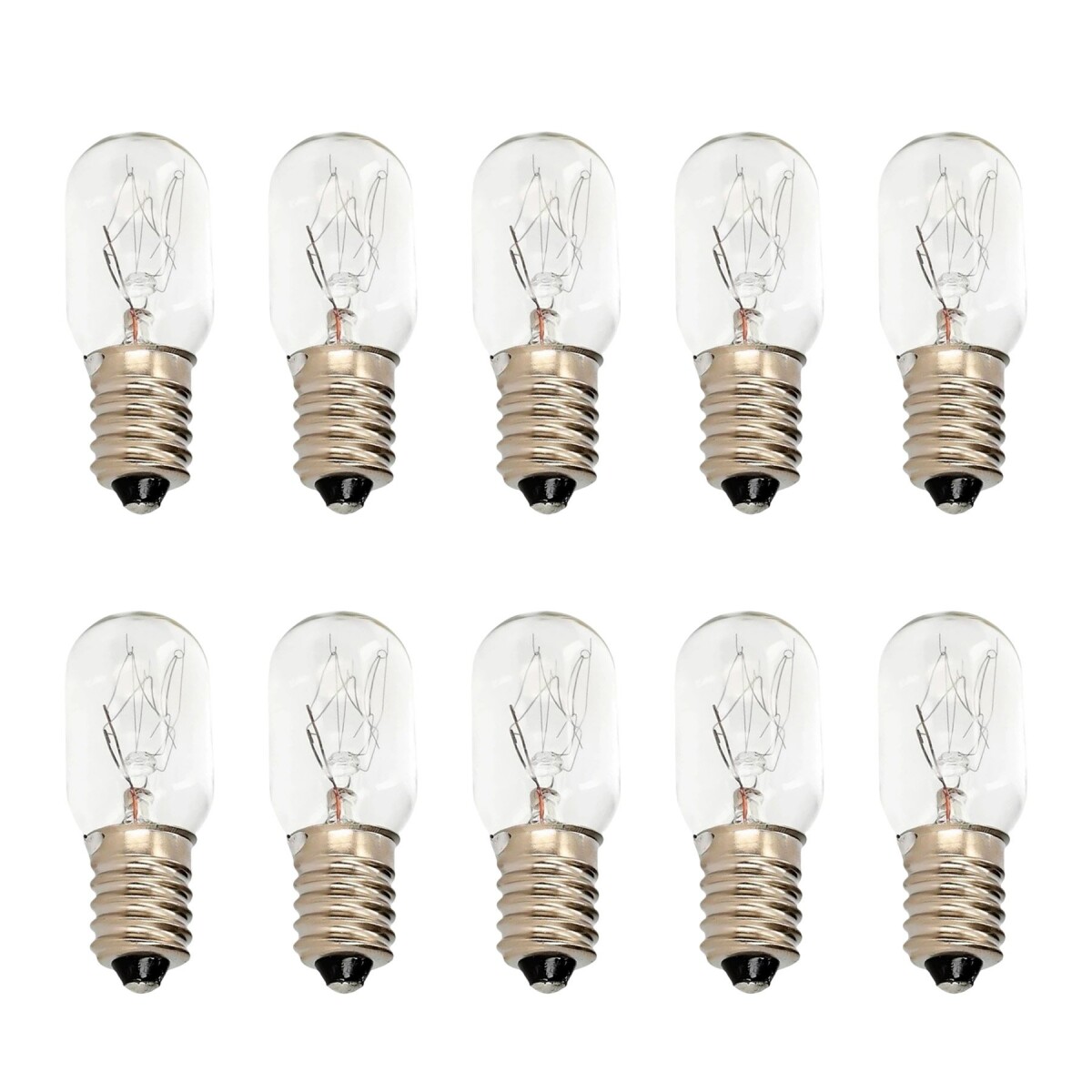 Lámparas E14 15W Luz Cálida Pack x10 Vidrio Resistente 