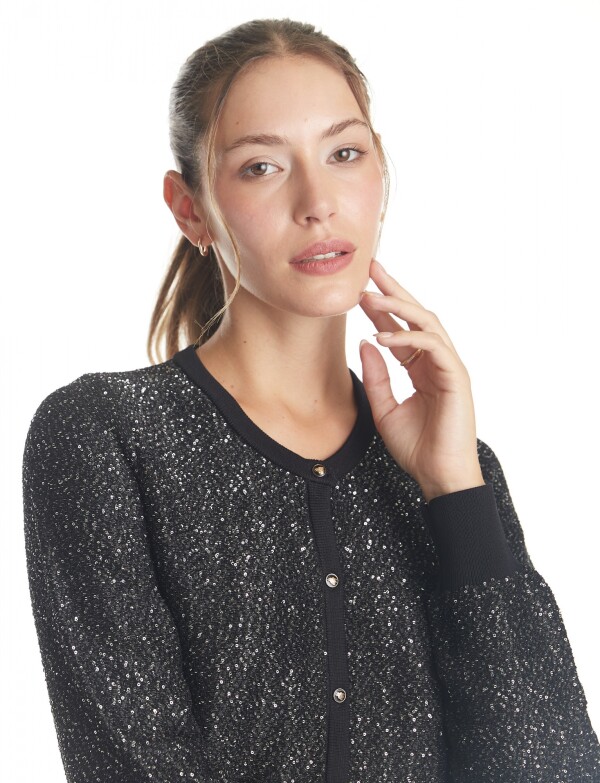 Cardigan Lentejuelas NEGRO