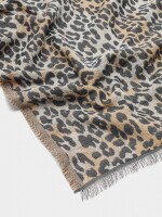 Pañuelo Estampado Animal marron