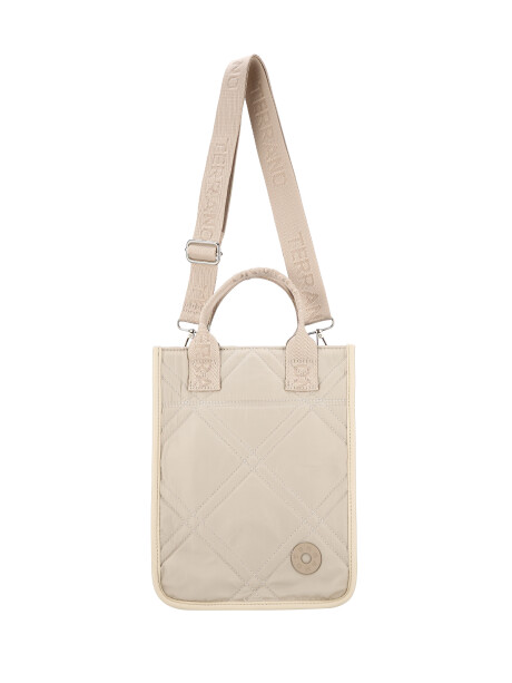 Bolso Matero Capitoneado Beige