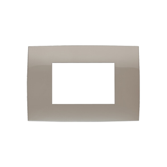 Plaqueta p/3 módulos beige - Presta C51924