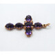 Cruz Oro 18K Con Amatistas Y Diamantes Cruz Oro 18K Con Amatistas Y Diamantes