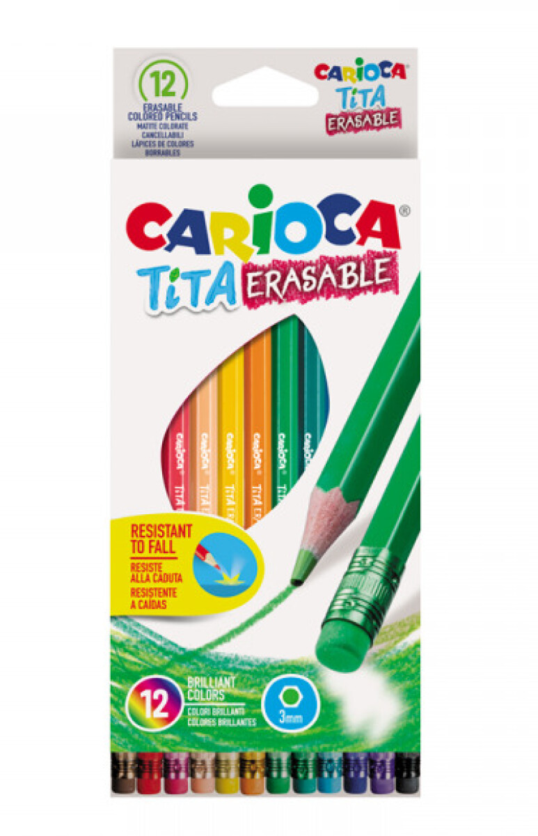 Lápices De Colores Borrables Tita Caja x12 Carioca 