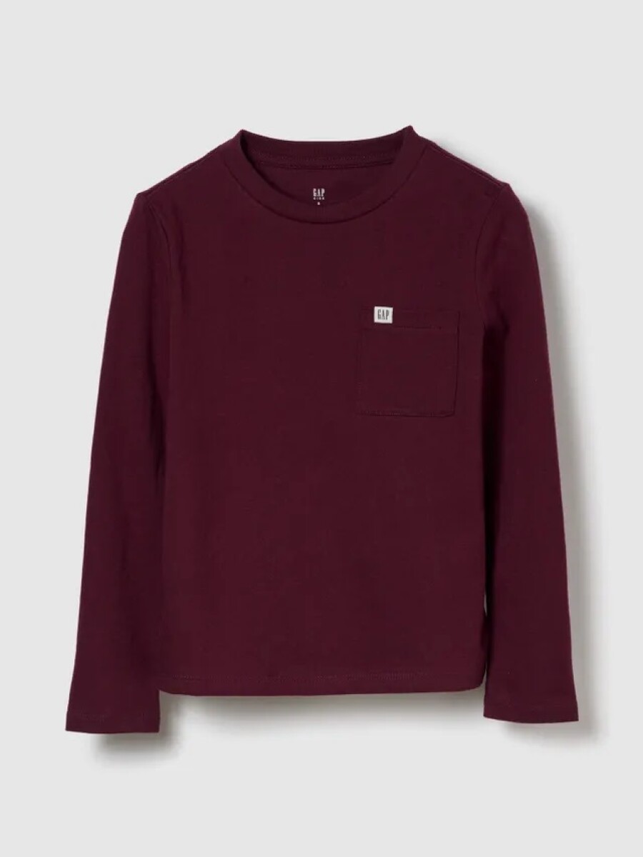Remera Con Bolsillo Logo Gap Niño - Red Delicious 2 