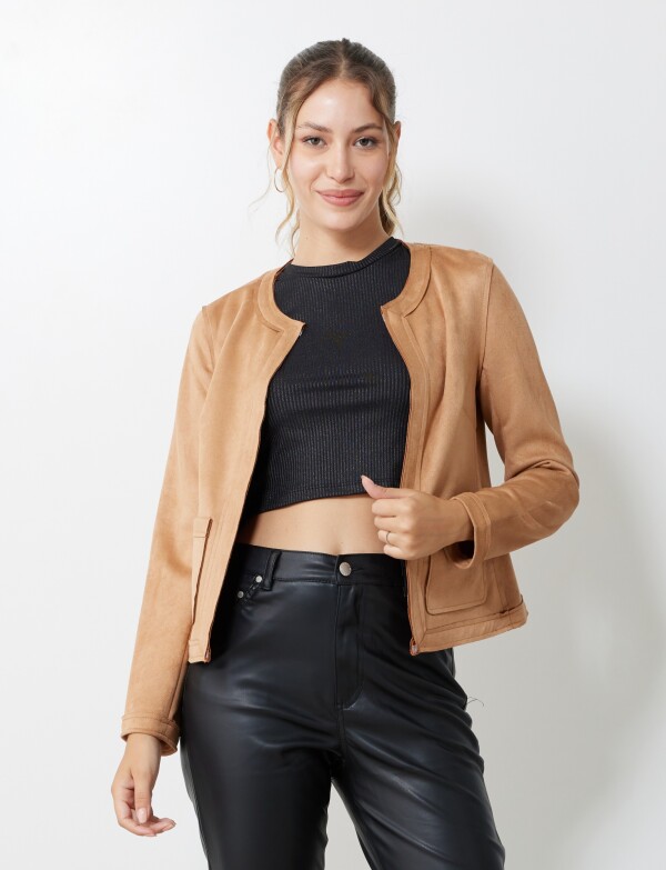 Chaqueta Suede TOSTADO