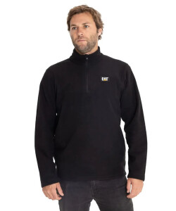 POLAR MICROFLEECE QUARTER ZIP - CAT NEGRO