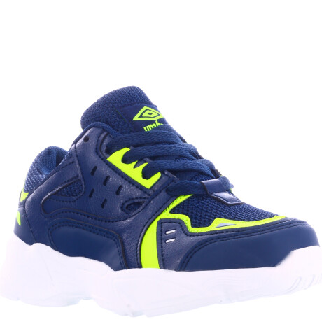 Championes Infantiles Umbro JOY Jrs. Azul Marino - Verde - Blanco