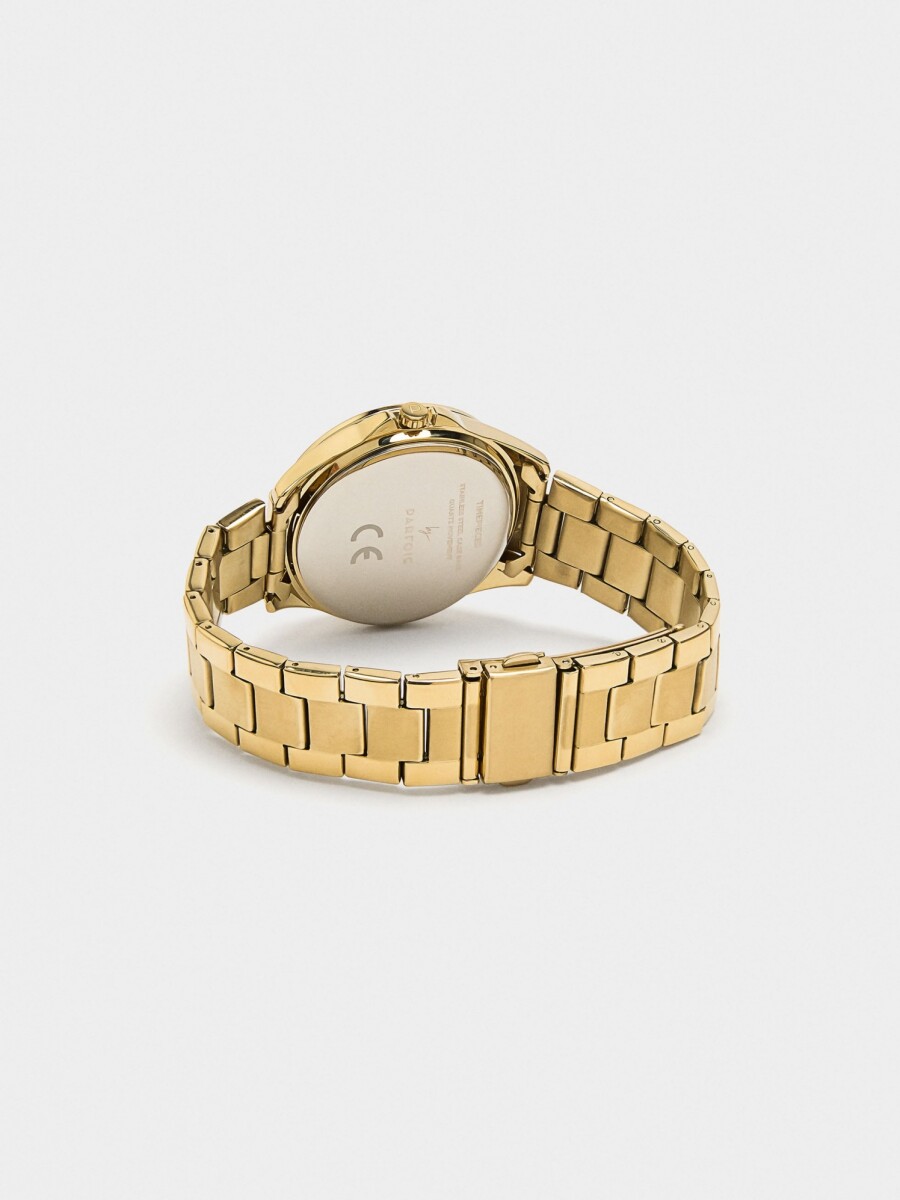 Reloj De Pulsera De Acero Inoxidable dorado